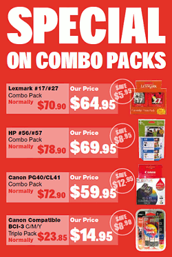 Inkjet cartridge combo specials