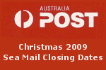 Christmas 2009 sea mail closing dates